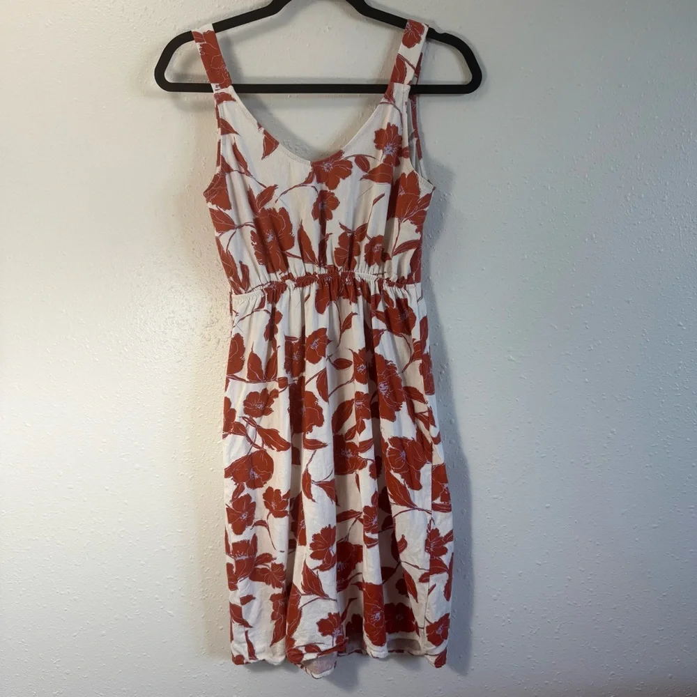 Monteau‎ White and Orange Floral Dress